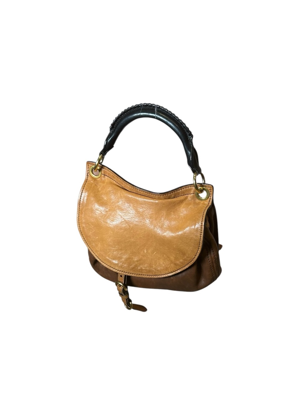 Y2k Miumiu rende-vouz saddle leather shoulder bag